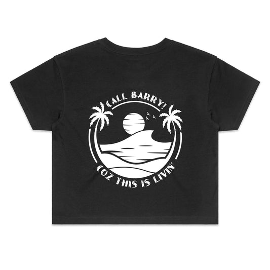 Out Yonder - Call Barry Crop Tee